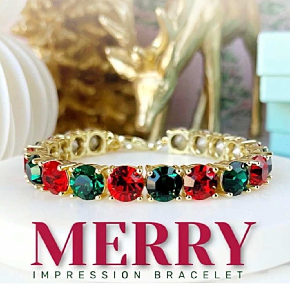 Park Lane “Merry” Christmas Impression Tennis Bracelet! BNIB!!